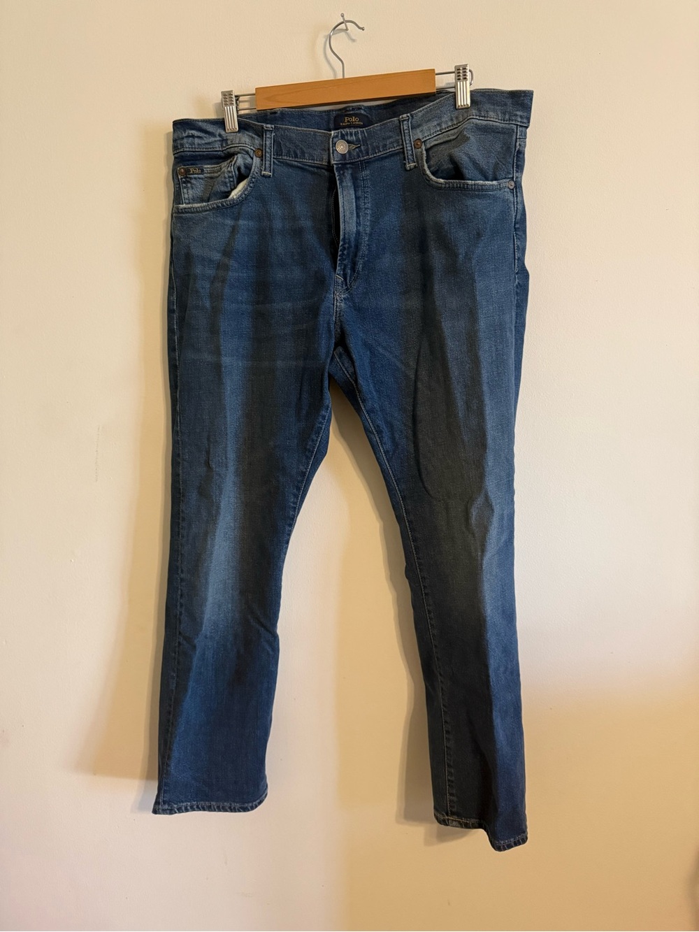 Polo by Ralph Lauren Men's Slim Straight Jeans — Medium/Dark Blue Wash